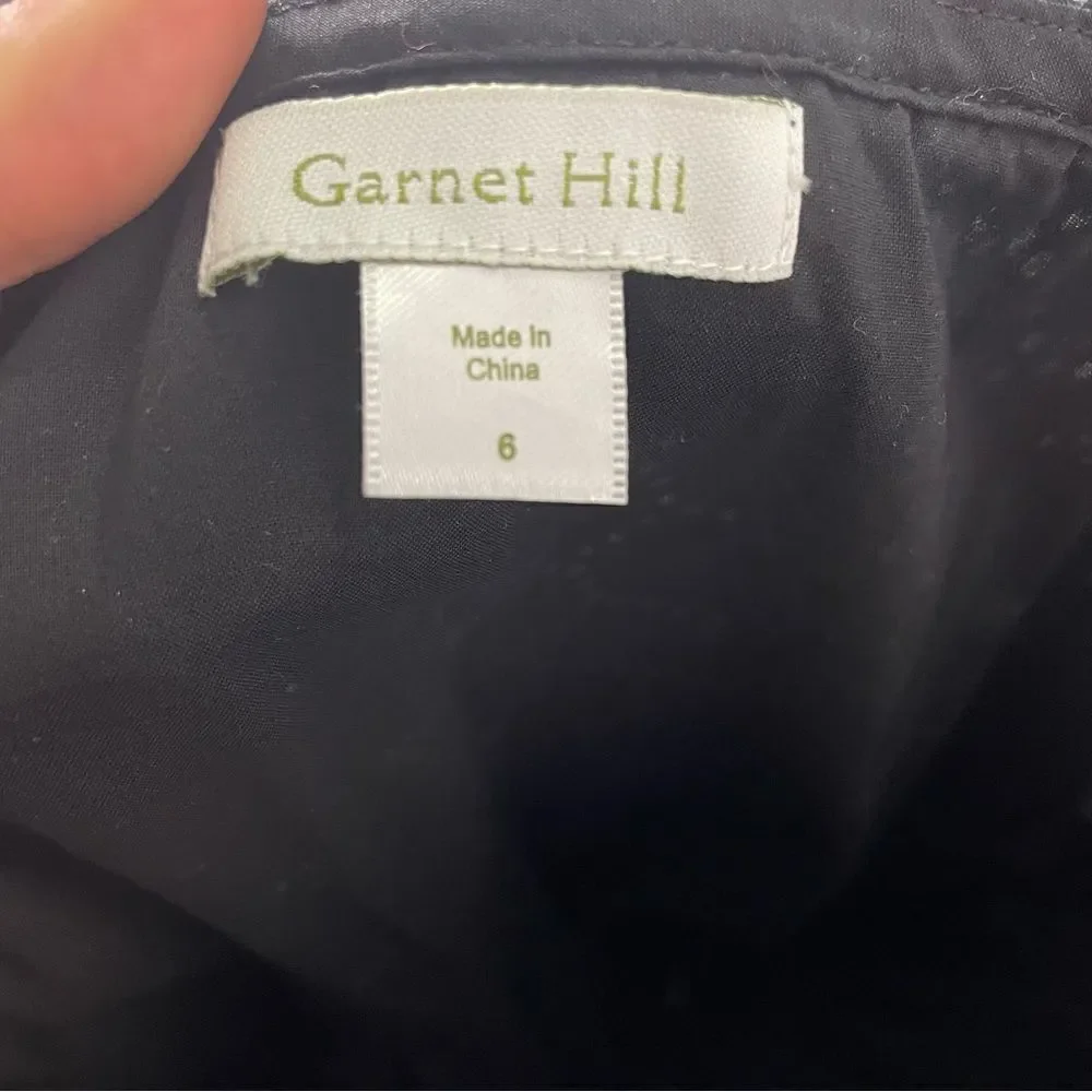 Garnet Hill Black Eyelet Cutout Dress‎ Size 6